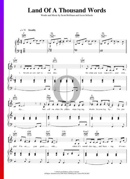 Land Of A Thousand Words Sheet Music