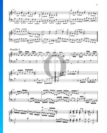Suite Nr. 3 d-Moll, HWV 428: 10. Double 5 Musik-Noten