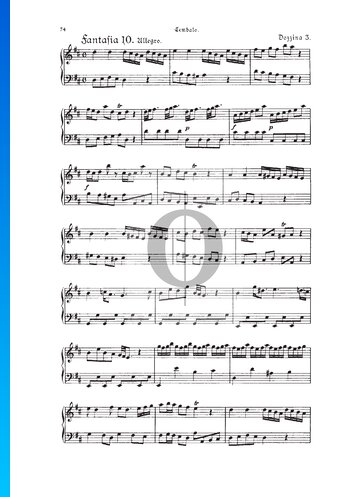 Fantasia, Douzaine III No.10: Allegro, TWV 33:34 Sheet Music