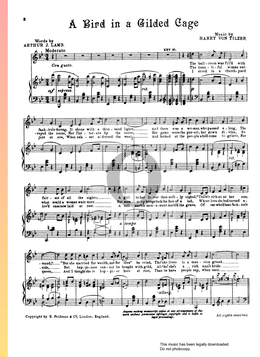 a-bird-in-a-gilded-cage-harry-von-tilzer-piano-sheet-music-oktav
