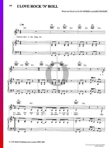 I Love Rock 'n' Roll Sheet Music