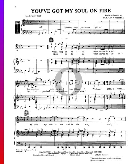 You've Got My Soul On Fire Musik-Noten