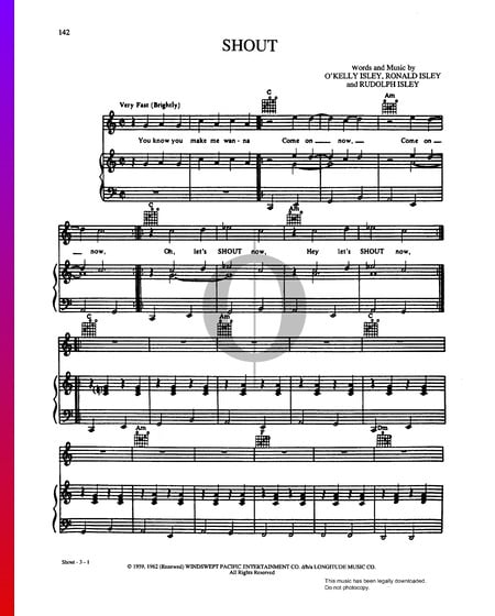 Shout Partitura