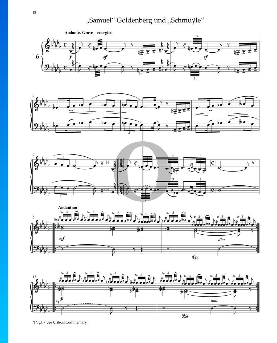 Tableaux d'une exposition Samuel Goldenberg et Schmuÿle » Modest