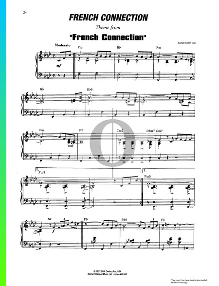 French Connection Theme Musik-Noten