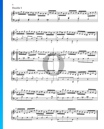 Suite No. 3 D Minor, HWV 428: 6. Double 1 Sheet Music