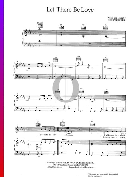 Let There Be Love Sheet Music