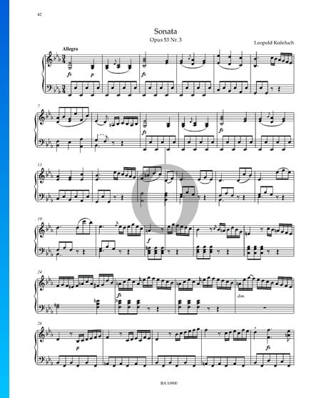 Sonate, Op. 53 Nr. 3 Musik-Noten