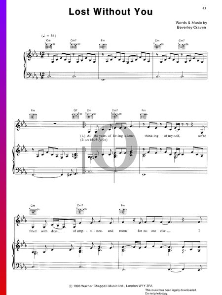 Lost Without You Sheet Music
