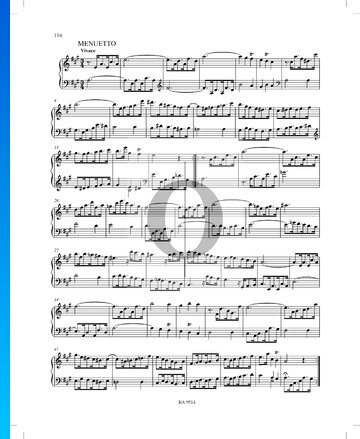 Sonata in A Major, P. XII: 45: 2. Menuetto Spartito