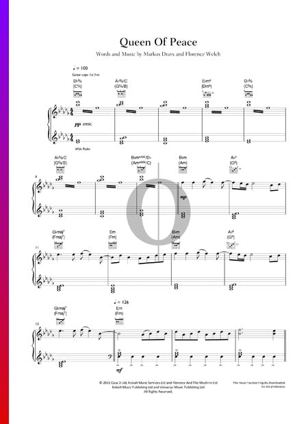 Queen Of Peace Musik-Noten