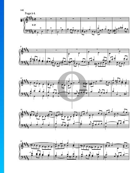 Fugue B Major, BWV 892 Sheet Music