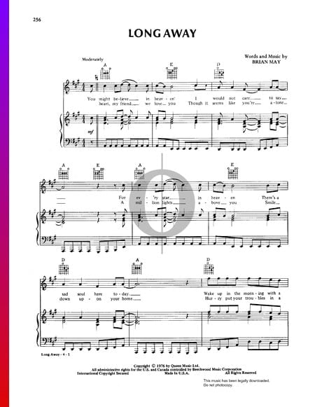 Long Away Musik-Noten