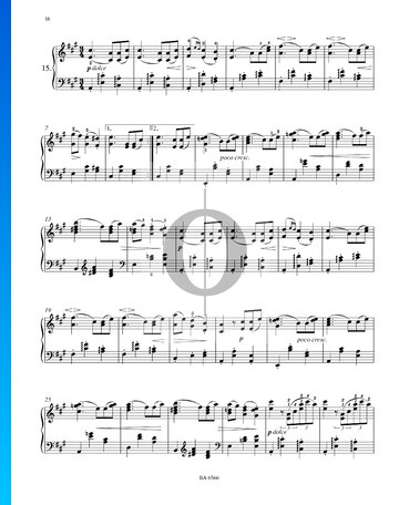 Partition Seize Valses, Op. 39 No. 15