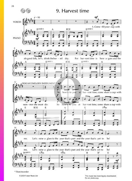 Harvest Time Sheet Music