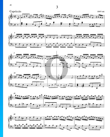 Capriccio F-Dur, HWV 481 Musik-Noten