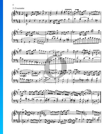 Partita 4, BWV 828: 3. Courante Musik-Noten