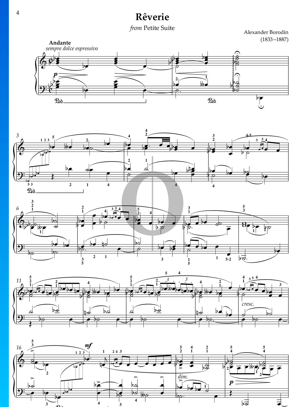 Petite Suite: 5. Reverie Sheet Music (Piano Solo) - OKTAV