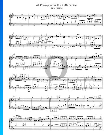 Contrapunctus 10, BWV 1080/10 Sheet Music