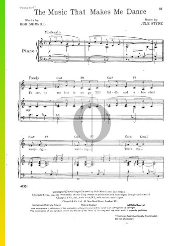 The Music That Makes Me Dance Sheet Music
