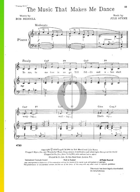 The Music That Makes Me Dance Sheet Music