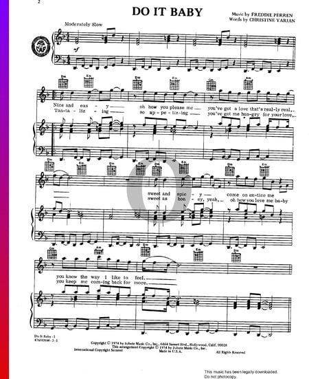 Do It Baby Sheet Music