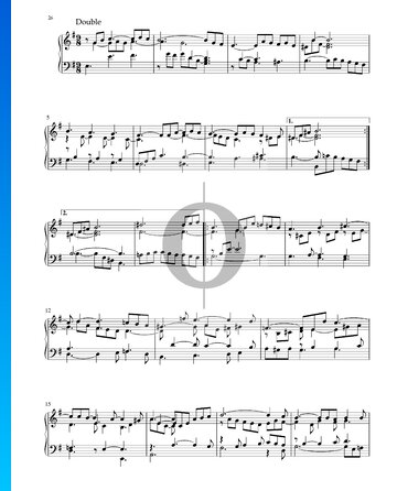 Partition Partita en Mi mineur, BWV 1002: 6. Double