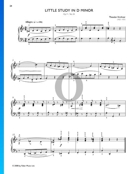 Pequeño Estudio en re menor, Op. 71 n.º 18