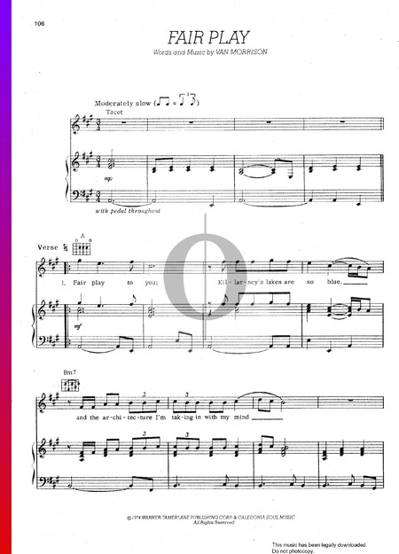 Fair Play Sheet Music