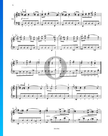 Partition Seize Valses, Op. 39 No. 14