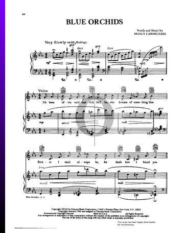 Blue Orchids Musik-Noten