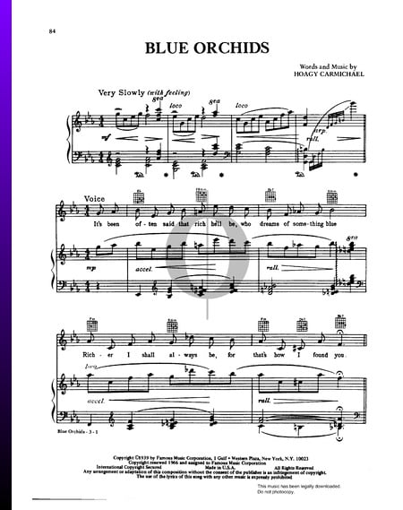 Blue Orchids Sheet Music