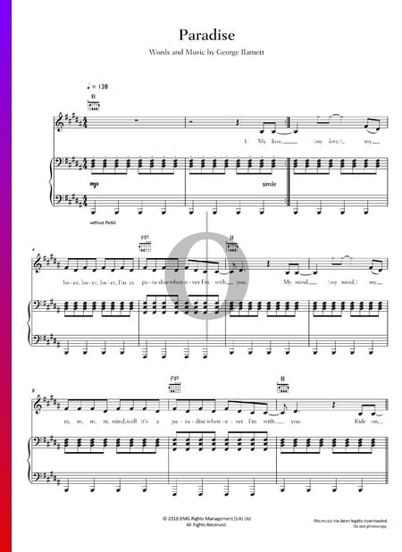 Paradise Sheet Music