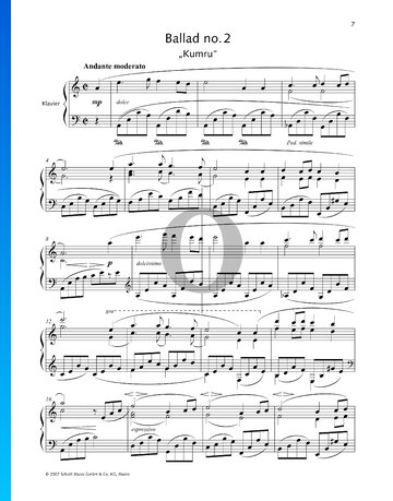 Ballad, Op. 12 No. 2 (Kumru) Partitura