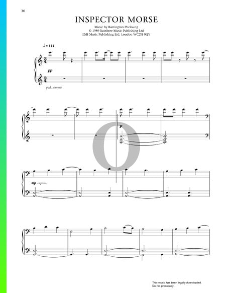 Inspector Morse Musik-Noten