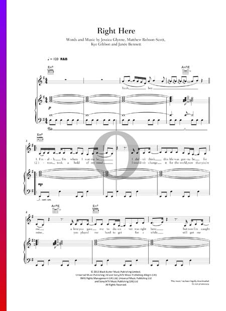 Right Here Musik-Noten