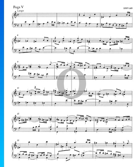 Fugue A Minor, HWV 609 Sheet Music