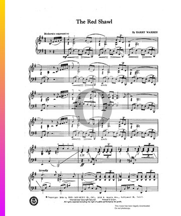 The Red Shawl Partitura