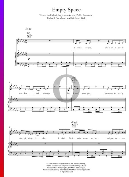Empty Space Musik-Noten