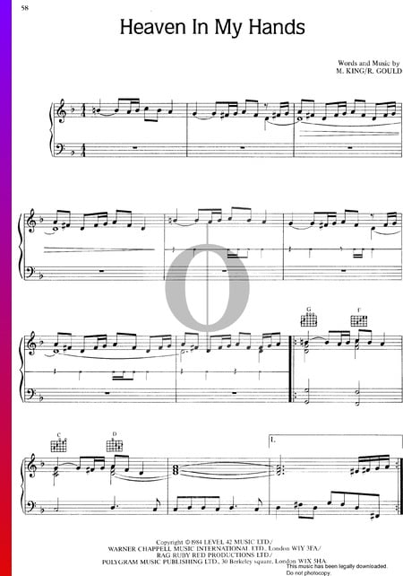 Heaven In My Hands Musik-Noten