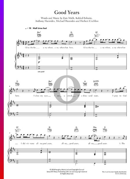 Good Years Musik-Noten