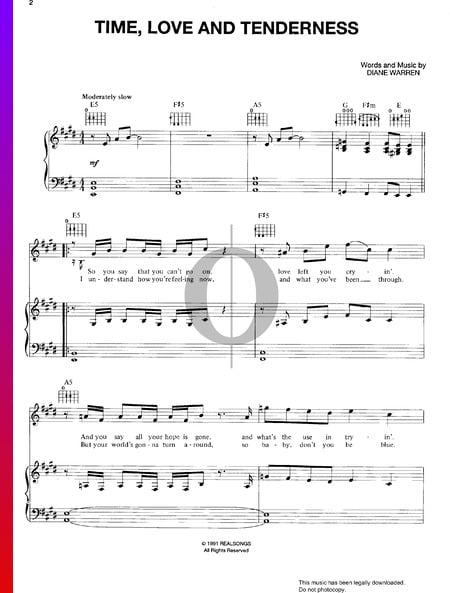 Time, Love And Tenderness Musik-Noten