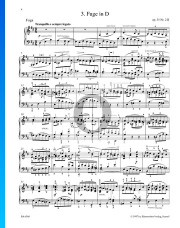 Fuge in D-Dur, Op. 35 Nr. 2 Musik-Noten