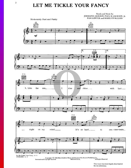 Let Me Tickle Your Fancy Partitura