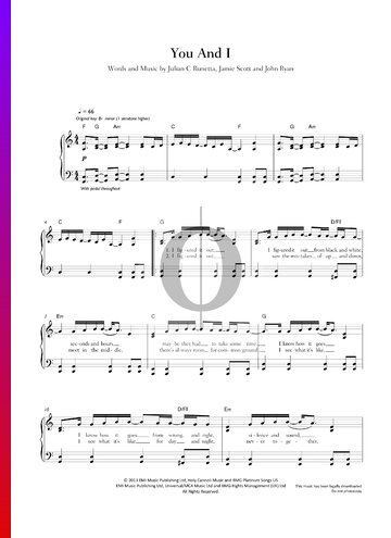 You And I Sheet Music