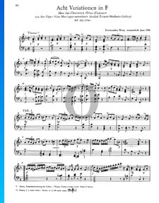 Eight Variations in F-Major, KV 352 (374c)