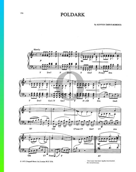 Poldark Theme Sheet Music