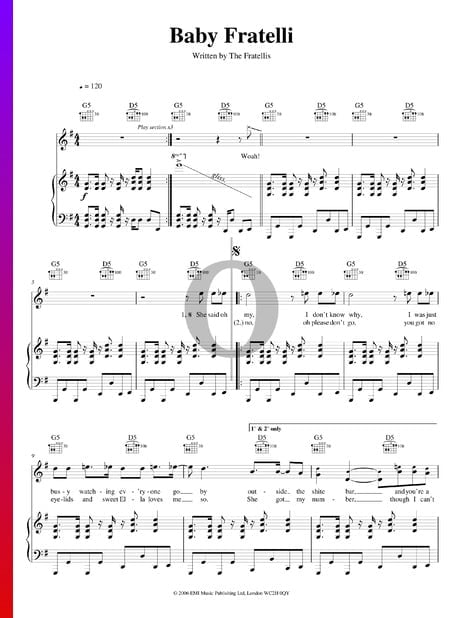 Baby Fratelli Sheet Music