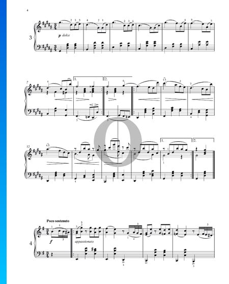 Valse, Op. 39 No. 3 Partition