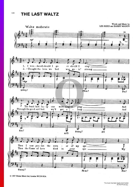 The Last Waltz Partitura